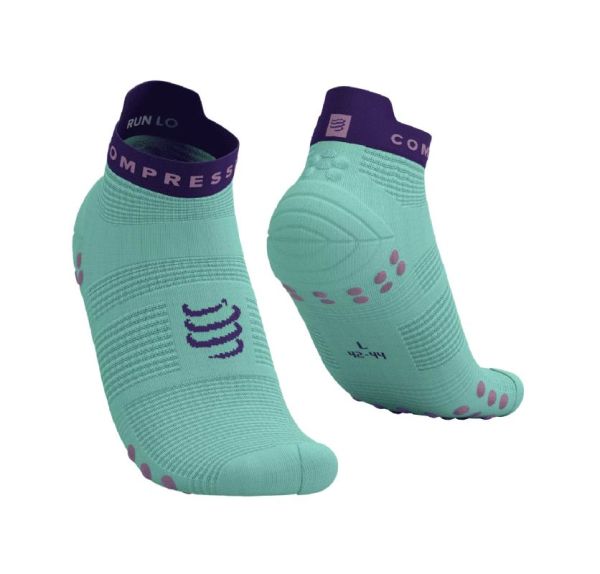 Tennissocken Compressport Pro Racing v4.0 Run Low 1P - Türkis