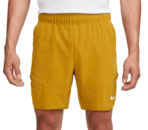 Męskie spodenki tenisowe Nike Dri-Fit Advantage Short 7in - bronzine/lime blast/white