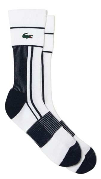 Tenisa zeķes Lacoste SPORT Jersey Socks 1P - white/navy