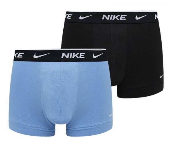 Boxers de sport pour hommes Nike Everyday Cotton Stretch Trunk 2P - uni blue/black
