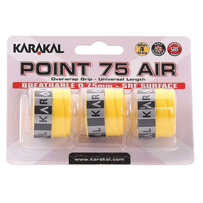 Squash Overgrips Karakal Point 75 Air (3 szt.) - yellow