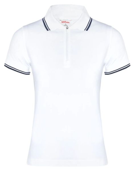 Дамска тениска с якичка Wilson Team Polo - bright white