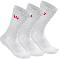 Tennissocken Wilson Men's Crew Sock 3P - white