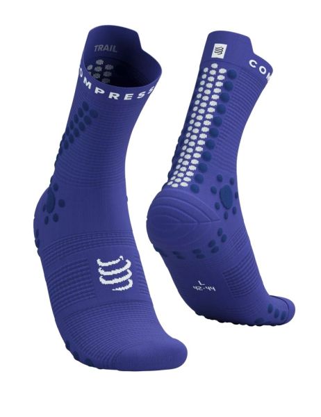 Chaussettes de tennis Compressport Pro Racing v4.0 Trail 1P - Bleu