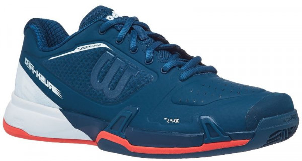 Chaussures de tennis pour femmes Wilson Rush Pro 2.5 Clay W - majolica blue/wht/hot coral