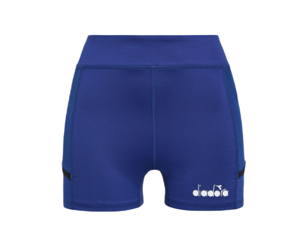 Damen Tennisshorts Diadora L. Short Tights Pocket - blue print