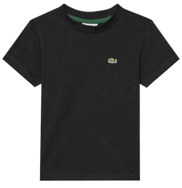 Тениска за момчета Lacoste Boys Plain Cotton Jersey T-shirt - black
