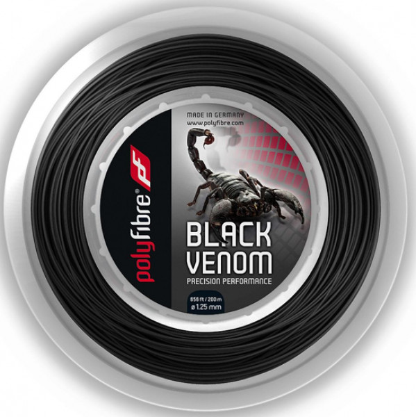 Tenisa stīgas Polyfibre Black Venom (200 m) - black