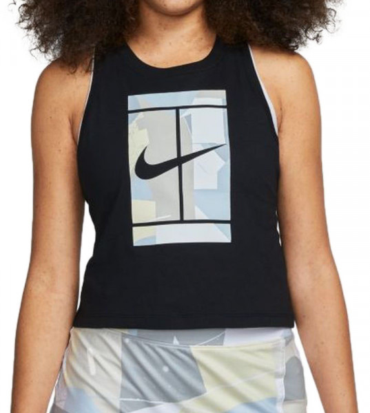 Naiste tennisetopp Nike Court Logo Tank W - black