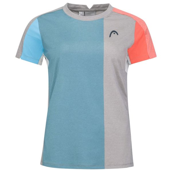 Dámske tričká Head Padel Tech T-Shirt - grey/electric blue
