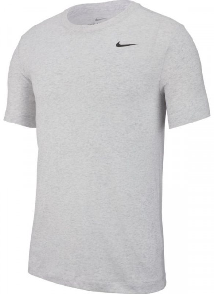 Herren Tennis-T-Shirt Nike Solid Dri-Fit Crew - birch heather/black