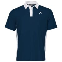 Herren Tennispoloshirt Head Slice Polo Shirt M - dark blue/white