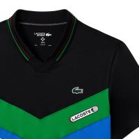 Muški teniski polo Lacoste Tennis x Daniil Medvedev Seamless Effect Polo Shirt - black/bordeaux/green Muški teniski polo Lacoste Tennis x Daniil Medvedev Seamless Effect Polo Shirt - black/bordeaux/green