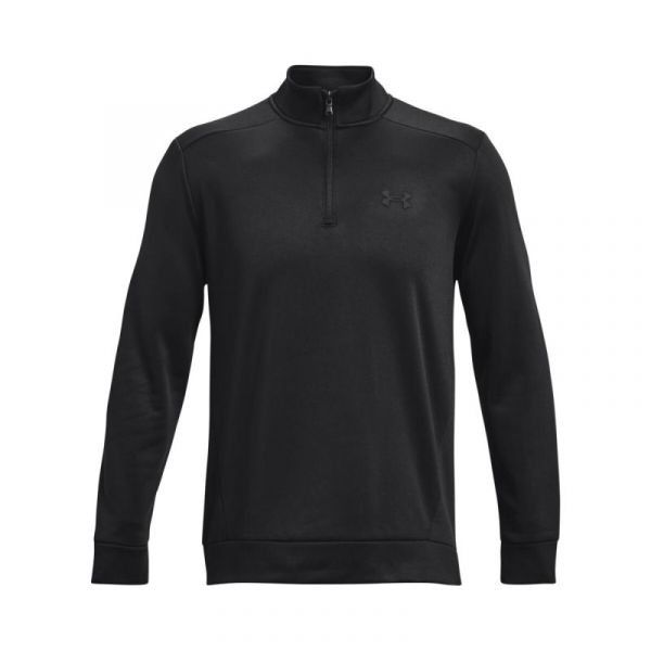 Herren Tennissweatshirt Under Armour Men's Armour Fleece 1/4 Zip - black