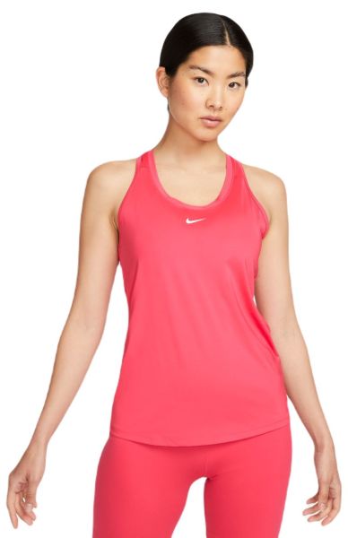 Damen Tennistop Nike Dri-Fit One Slim Tank - light fusion red/white