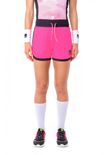 Damskie spodenki tenisowe Hydrogen Tech Shorts Woman - fluo fuchsia
