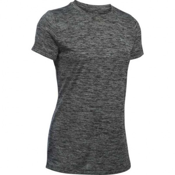 Camiseta de mujer Under Armour Women's UA Tech Twist T-Shirt - black/metallic silver