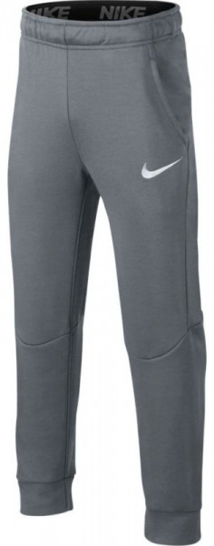  Nike Boys Dry Pant Taper FLC - cool grey/white
