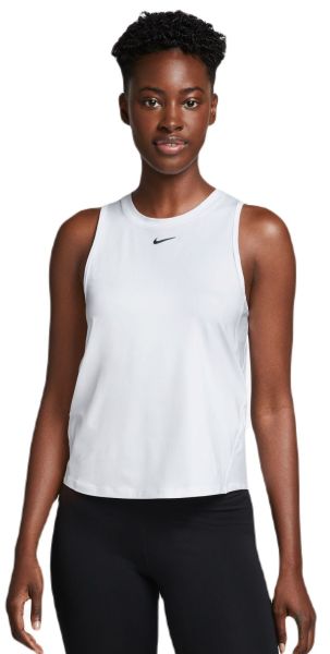 Damen Tennistop Nike One Classic Dri-Fit Tank Top - Schwarz, Weiß