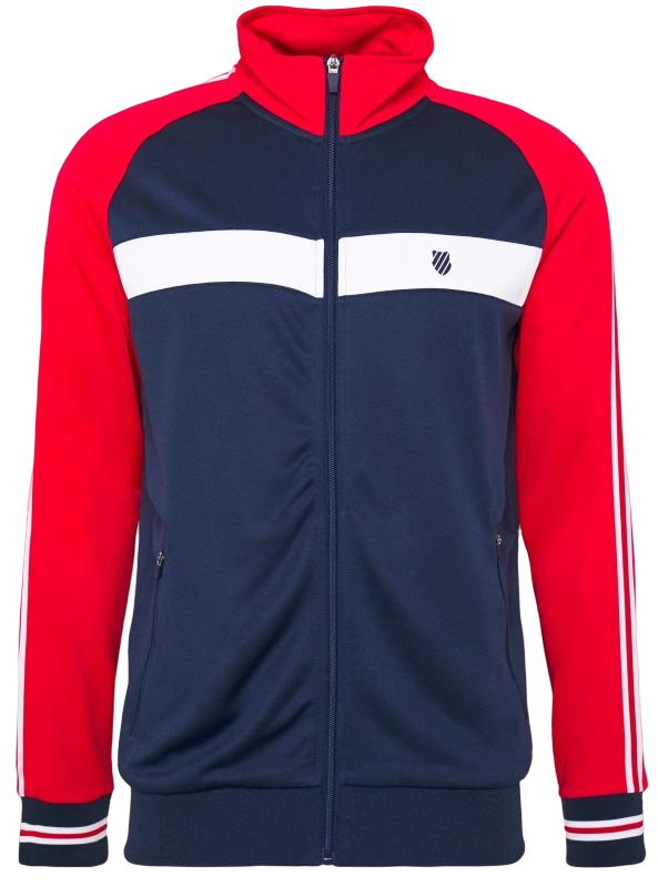 K Swiss Tac Heritage Sport Tracksuit Jacket M navy red