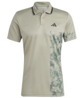 Polo de tenis para hombre Adidas Paris Tennis Heat.Rdy Freelift Polo Shirt - silver pebble