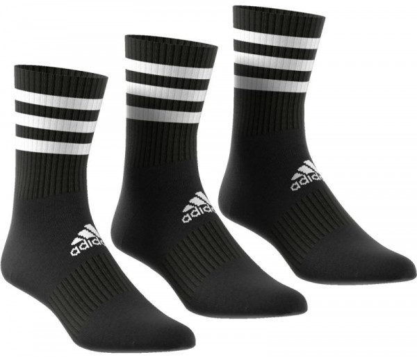 Ponožky Adidas 3S Cushion Crew 3PP - Black/Black/Black