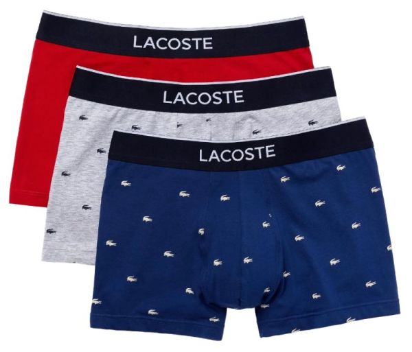 Herren Boxershorts Lacoste Cotton Stretch Trunk 3P - Mehrfarbig