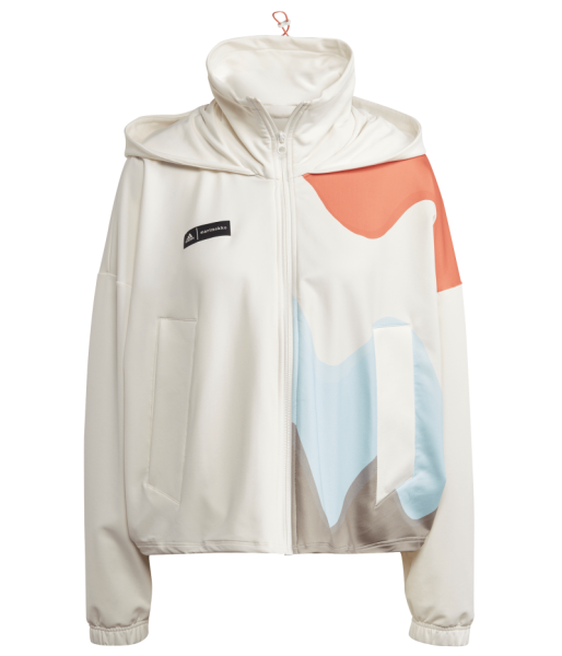 Damen Tennissweatshirt Adidas Marimekko Tennis Jacket - Mehrfarbig, Weiß