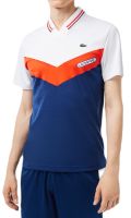 Muški teniski polo Lacoste Tennis x Daniil Medvedev Seamless Effect Polo Shirt - navy blue/orange/white Muški teniski polo Lacoste Tennis x Daniil Medvedev Seamless Effect Polo Shirt - navy blue/orange/white
