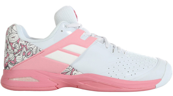 Junior cipő Babolat Propulse All Court Junior - white/geranium pink