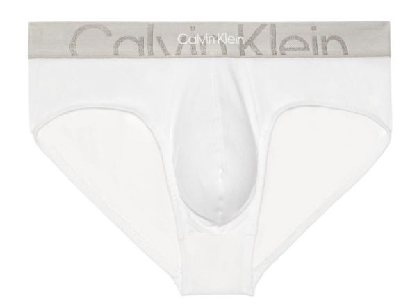 Herren Boxershorts Calvin Klein Embossed Icon Hip Brief 1P - white