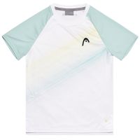 Тениска за момчета Head Topspin T-Shirt - pastell green/print perf