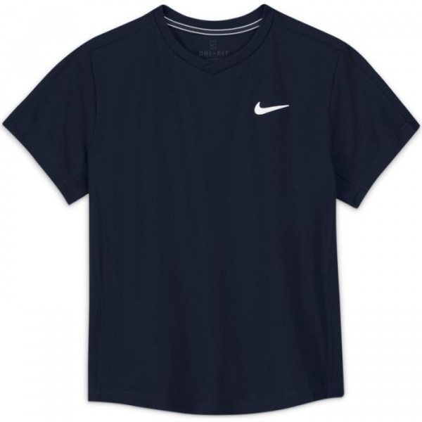 Тениска за момчета Nike Court Dri-Fit Victory SS Top B - obsidian/obsidian/white