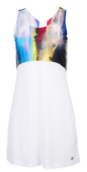 Női teniszruha Fila Dress Fleur - white/multicolor