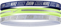 Nike Metallic Hairbands 3 pack - valerian blue/limelight/aura