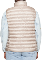 Dámská tenisová vesta Tommy Hilfiger LW Padded Global Stripe Vest - merino beige Dámská tenisová vesta Tommy Hilfiger LW Padded Global Stripe Vest - merino beige