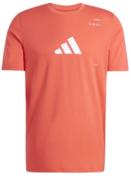 Męski t-shirt Adidas Aeroready Tennis Category Graphic - Czerwony