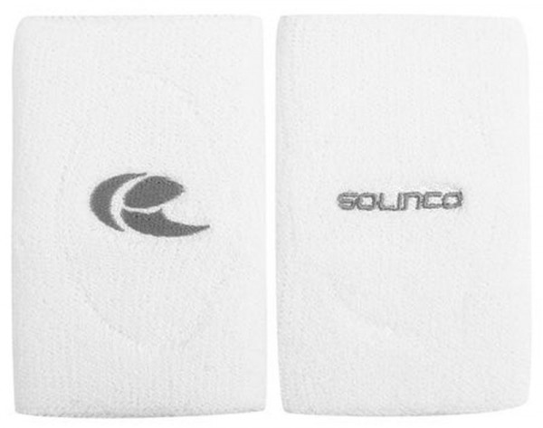 Handgelenk Frottee Solinco Wristband Double Wide - white