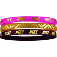 Nike Metallic Hairbands 3 pack - laser fuschia/wheat/el dorado