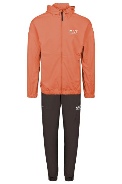 Herren Tennistrainingsanzug EA7 Man Woven Tracksuit - orange/black