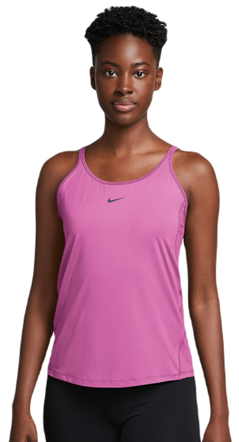 Women's top Nike One Classic Dri-Fit Tank - playful pink/black, Tennis  Zone