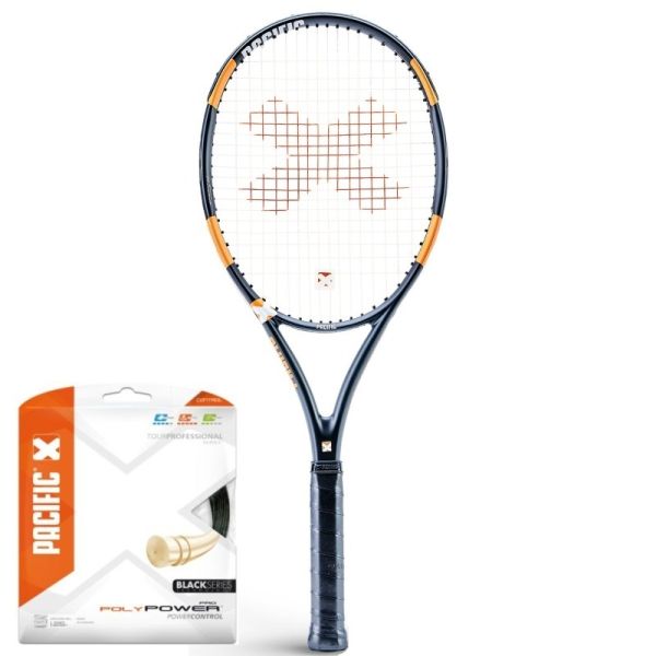 Raquette de tennis Pacific BXT X Fast Pro + cordes