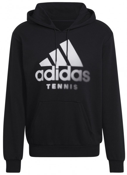 Herren Tennissweatshirt Adidas Category Graphic Hoodie M - black/white