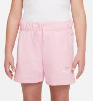 Lány rövidnadrág Nike Sportswear Club FT 5 Short G - pink foam/white Lány rövidnadrág Nike Sportswear Club FT 5 Short G - pink foam/white