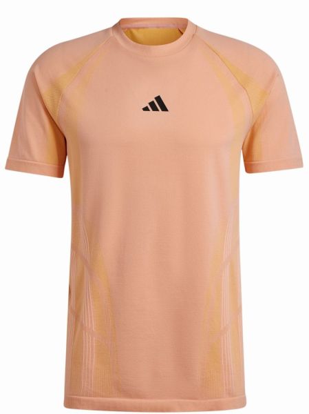 Herren Tennis-T-Shirt Adidas Tennis Pro Seamless Aeroready Freelift T-Shirt - Rosa