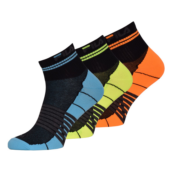 Ponožky Fila Unisex Quarter Socks 3P - fluo color