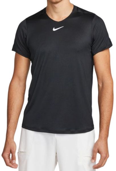 Herren Tennis-T-Shirt Nike Men's Dri-Fit Advantage Crew Top - black/white