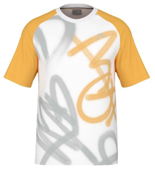 Herren Tennis-T-Shirt Head Performance MC New York T-Shirt - white/banana