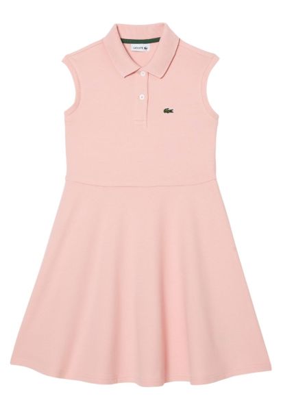 Sukienka dziewczęca Lacoste Sleeveless Stretch Piqué Polo - Różowy