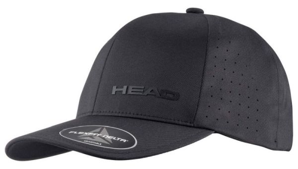 Czapka tenisowa Head Delta Flexfit Cap - Czarny